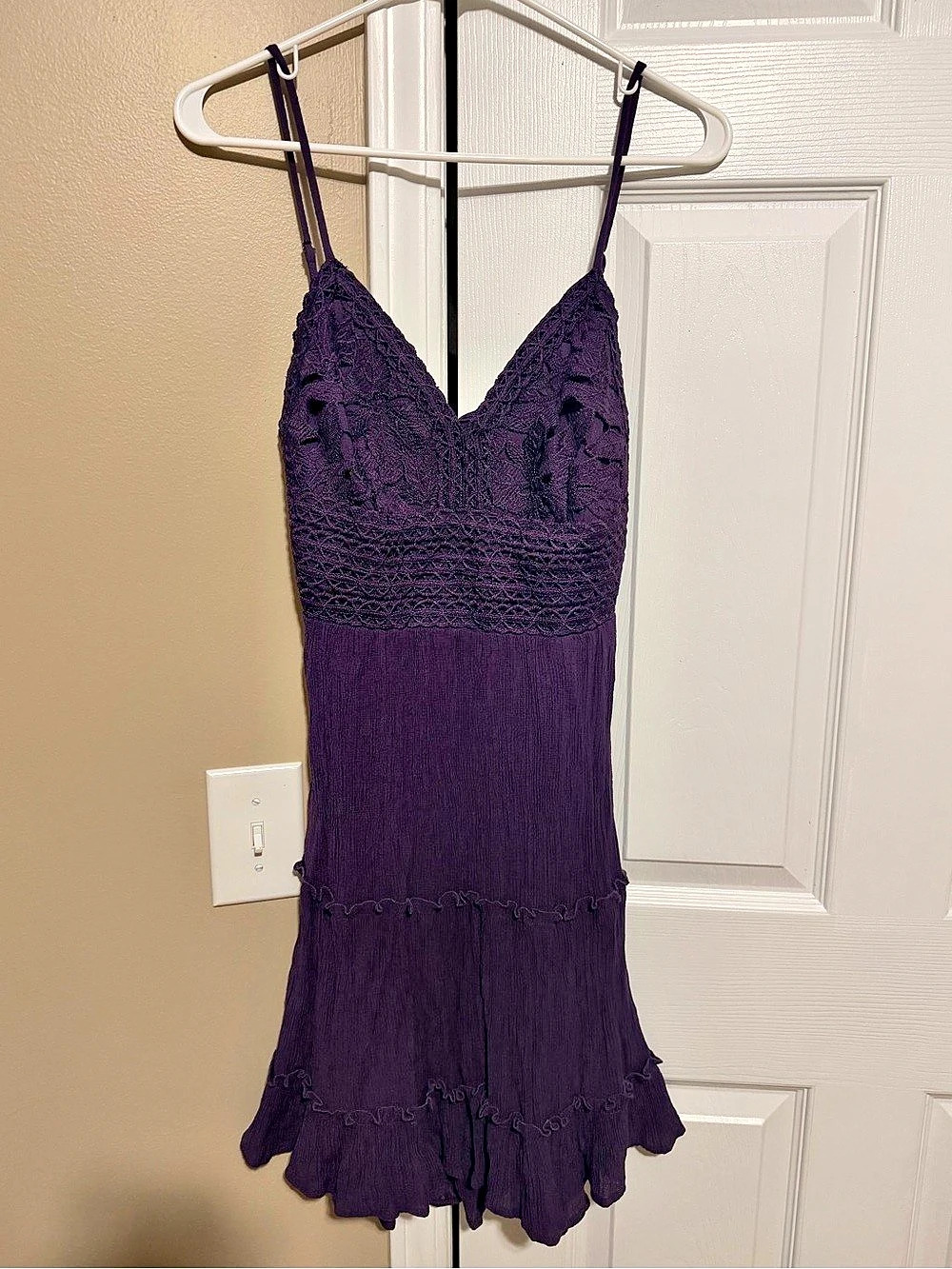 Shyann Purple Mini Dress Size Medium new with out tags
